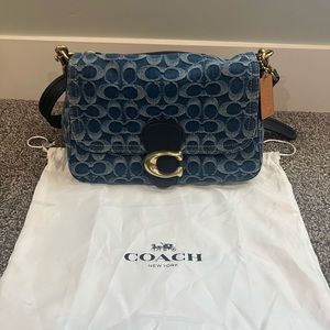 2022 Coach denim Tabby purse
